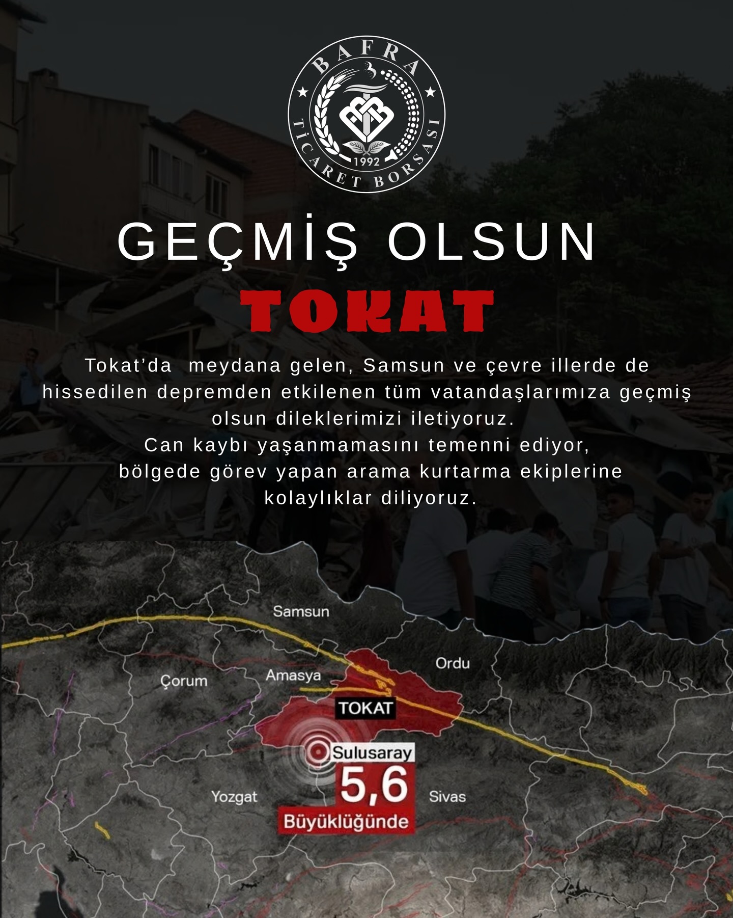 Geçmiş Olsun Tokat.