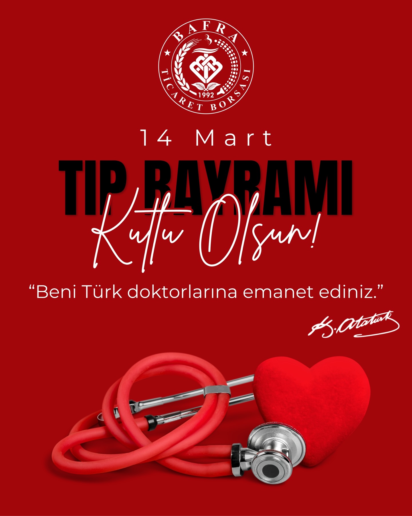 14 Mart Tıp Bayramı kutlu olsun